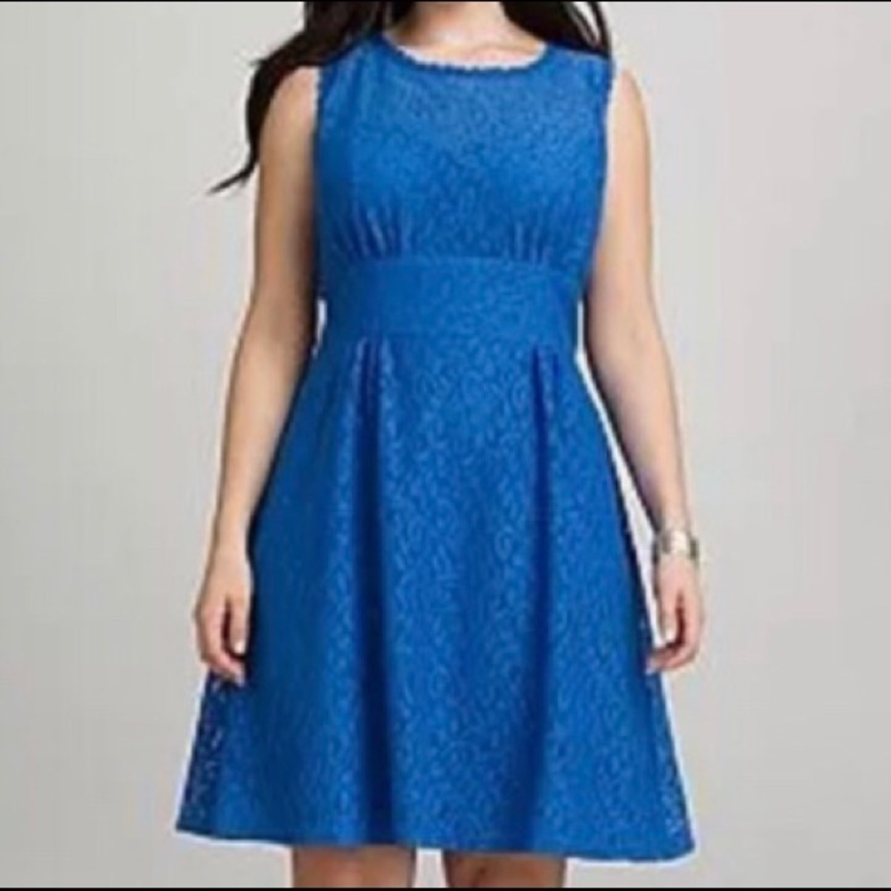 Dressbarn Blue Overlay Lace Dress 20 - Picture 7 of 7